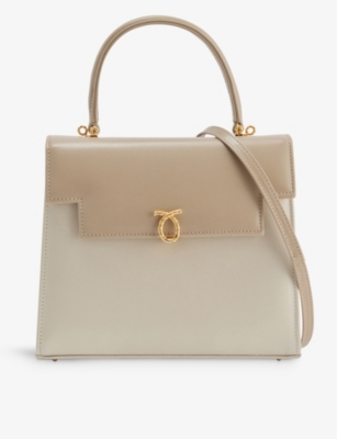 LAUNER: Traviata leather top-handle bag