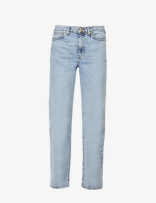 TOVE: Sophie straight-leg mid-rise recycled denim-blend jeans