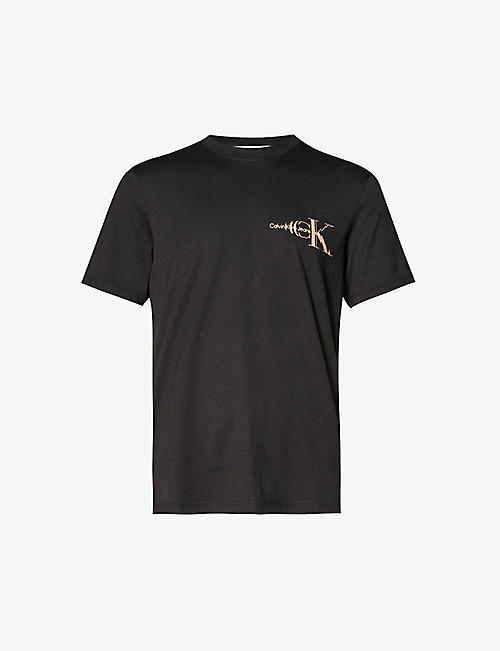 CK JEANS: Logo-print cotton-jersey T-shirt
