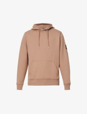 CK JEANS: Brand-patch relaxed-fit cotton-jersey hoody