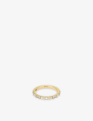 Vrai Womens 14k Yellow Gold Infinity 14ct Yellow-gold And 0.78ct Baguette-cut Lab-grown Diamond Ring