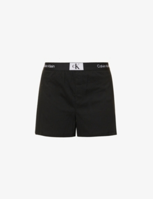 CALVIN KLEIN - 1996 brand-patch recycled cotton-blend sleep shorts