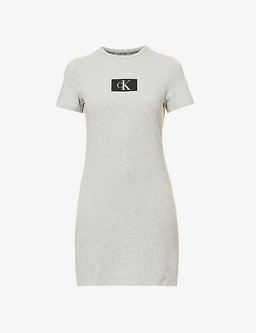 CALVIN KLEIN: 1996 brand-patch recycled-cotton blend nightdress