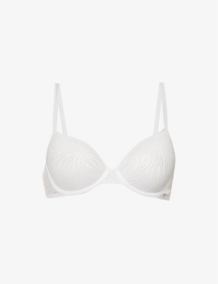 Buy Calvin Klein White Sheer Marquisette Lace Demi Bra from Next Luxembourg