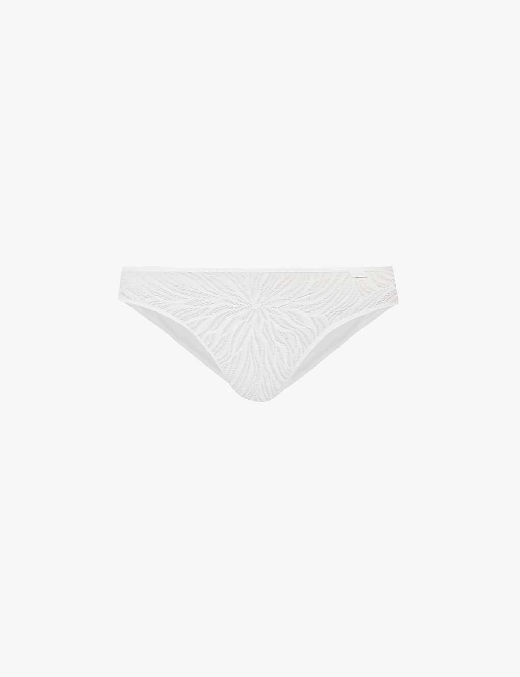 Calvin Klein Womens White Sheer Marquisette Embroidered Stretch-lace Briefs