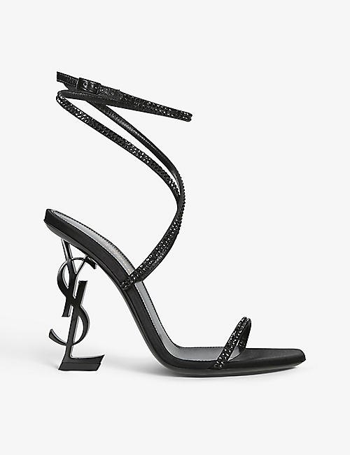 SAINT LAURENT: Opyum 110 leather heeled sandals