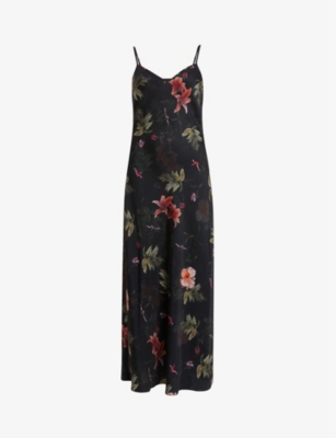 ALLSAINTS - Bryony Viviana floral-print recycled-polyester maxi dress |  Selfridges.com