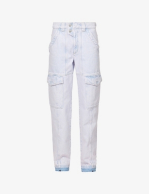 Isabel Marant Étoile Isabel Marant Etoile Womens Lilac Vayoneo Regular-fit Mid-rise Denim Jeans