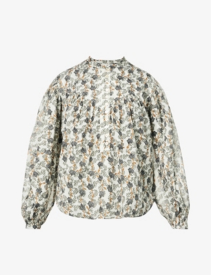 ISABEL MARANT ETOILE: Salika floral-print cotton blouse