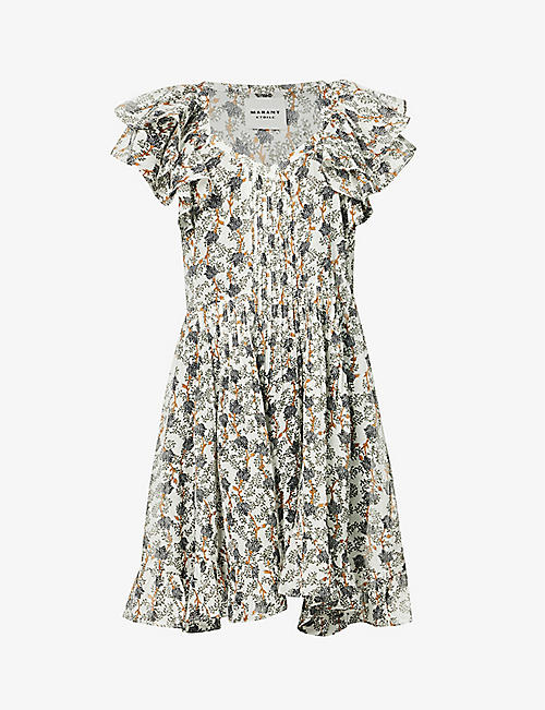 ISABEL MARANT ETOILE: Godrana floral-print cotton mini dress