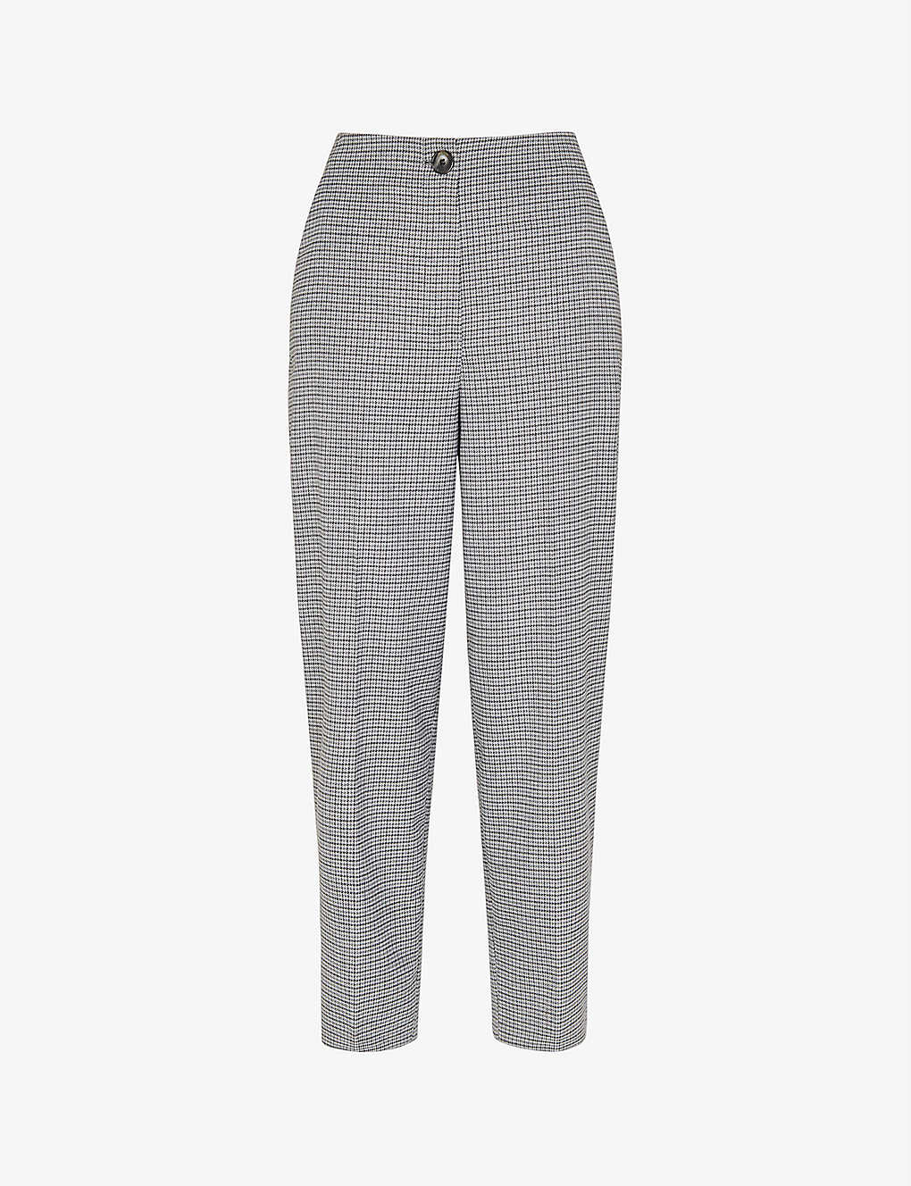 Whistles Womens Multi-coloured Lila Checked Straight-leg Mid-rise Woven Trousers
