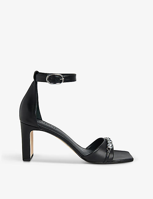 WHISTLES: Alise jewelled-strap leather heeled sandals