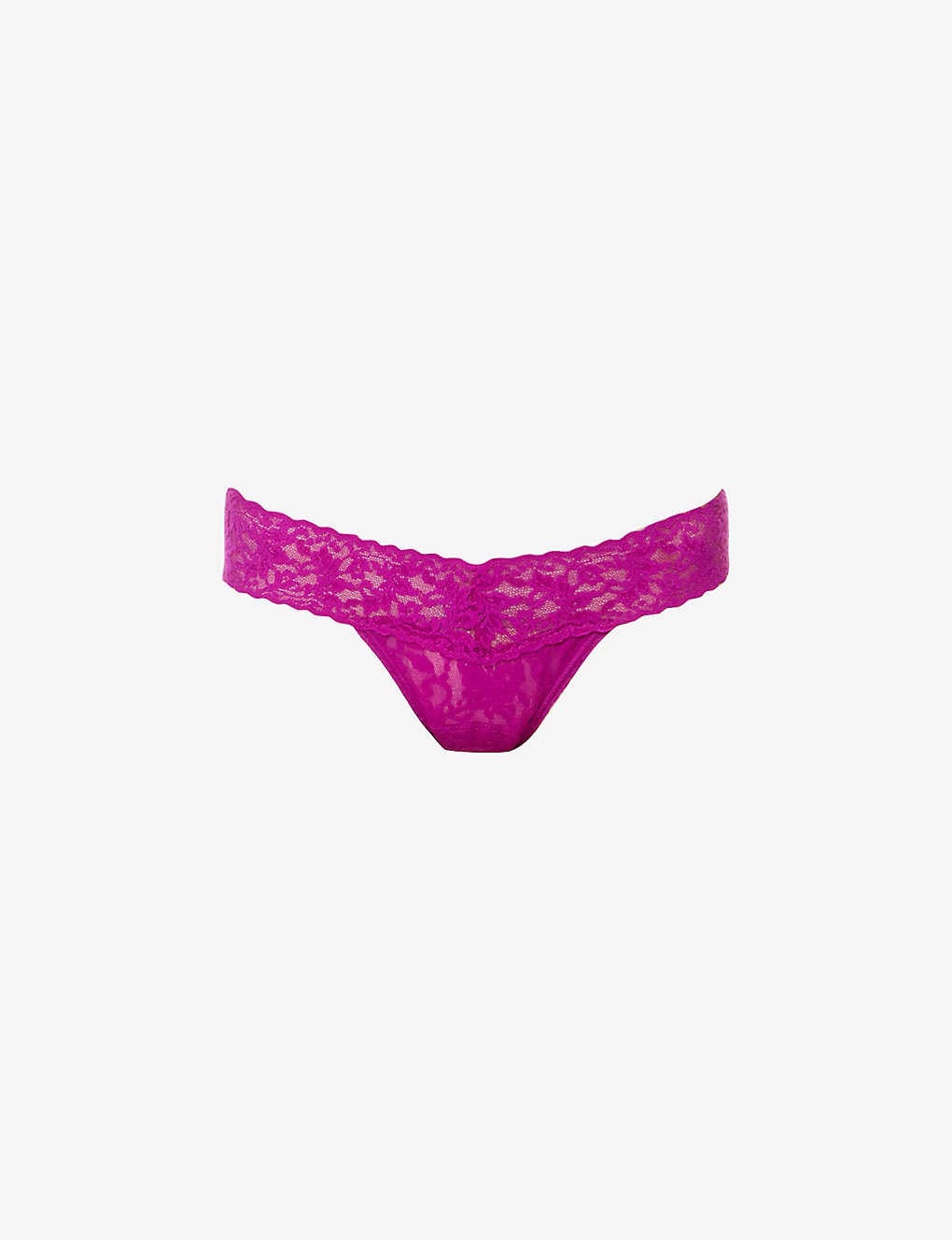 Hanky Panky Womens Countess Pink Signature Mid-rise Lace Thong