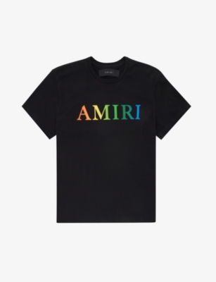 AMIRI AMIRI BOYS BLACK KIDS RAINBOW-LOGO COTTON-JERSEY T-SHIRT 4-12 YEARS,63979122