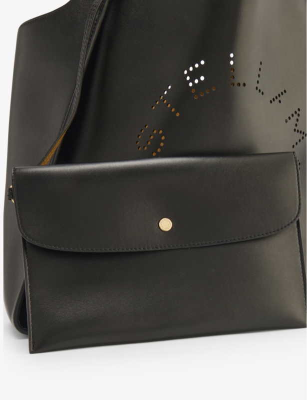 Circle faux-leather tote bag