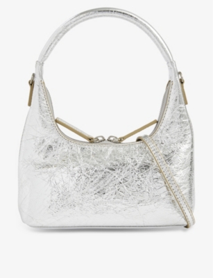 MARGE SHERWOOD: Hobo mini crinkled leather shoulder bag