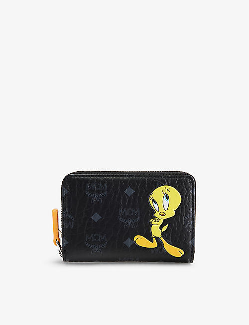 MCM: Aren graphic-print faux-leather card holder