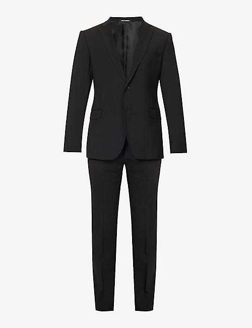 EMPORIO ARMANI: Single-breasted regular-fit virgin wool suit