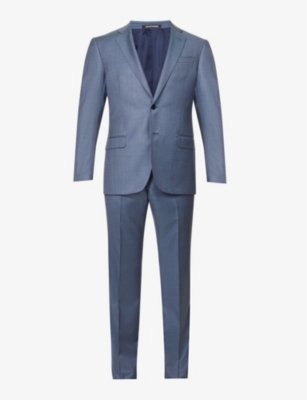 Emporio Armani G line Virgin Wool Suit In Azzurro ModeSens