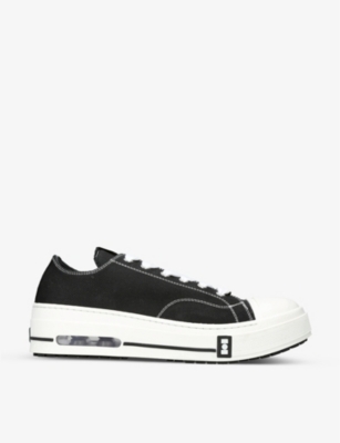 Shop Nahmias Men's Black Five O Canvas Low-top Trainers