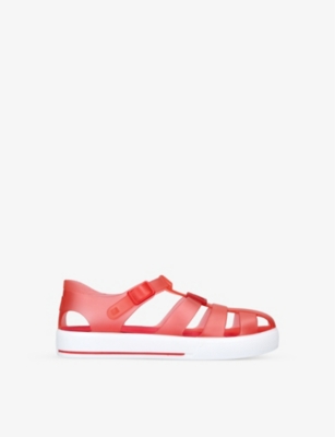 Dolce & Gabbana Girl's Logo Caged Jelly Sandals, Baby/toddler/kids In Red