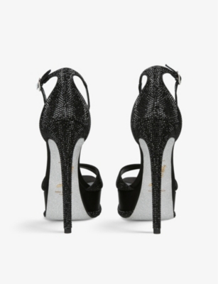 RENE CAOVILLA Anastasia 130 crystal-embellished satin heeled sandals