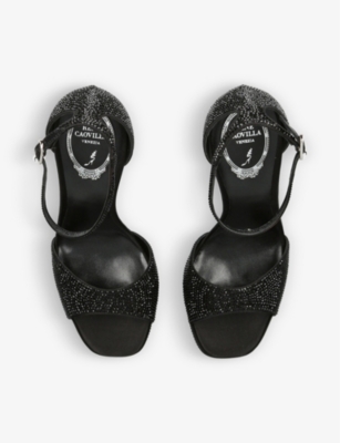 RENE CAOVILLA Anastasia 130 crystal-embellished satin heeled sandals