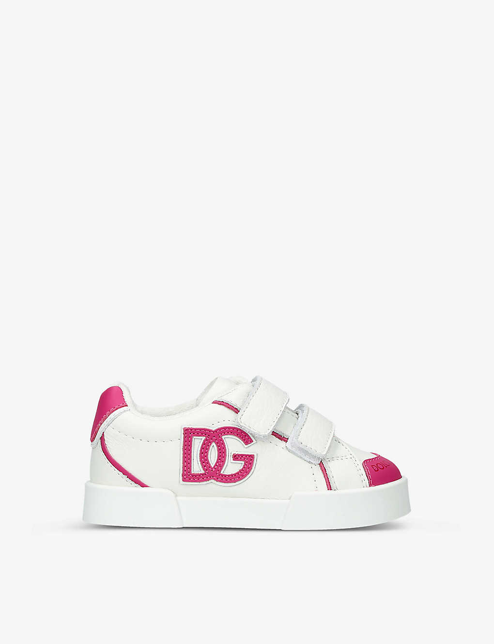 Shop Dolce & Gabbana Logo-patch Panelled Leather Low-top Trainers 6-36 Months In White/oth