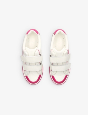 Shop Dolce & Gabbana Girls White/oth Kids Logo-patch Leather Low-top Trainers 3-10 Years