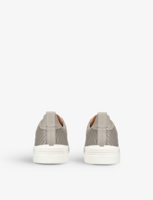 ERMENEGILDO ZEGNA Pelletessuta woven leather low-top trainers