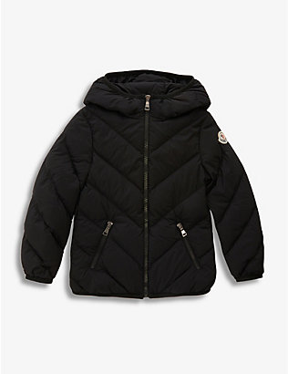 MONCLER: Kaori brand-patch shell-down jacket 8-14 years