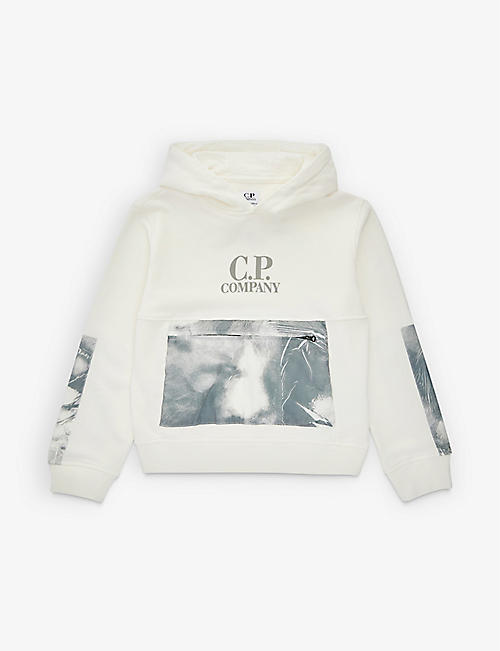 CP COMPANY: Abstract graphic cotton-jersey hoody 8-14 years