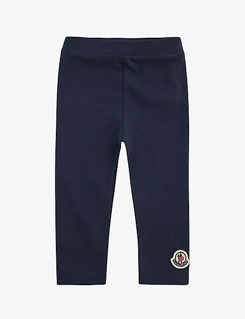 MONCLER: Brand-patch cotton-jersey jogging bottoms 3 months - 3 years