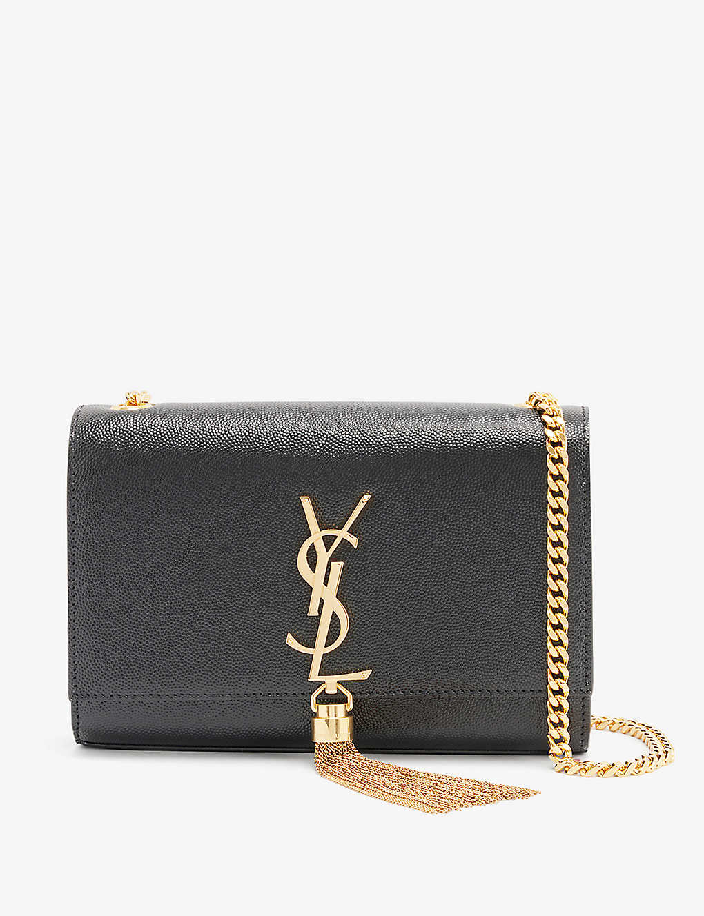 Saint Laurent Womens Black/gold Kate Mono Leather Shoulder Bag