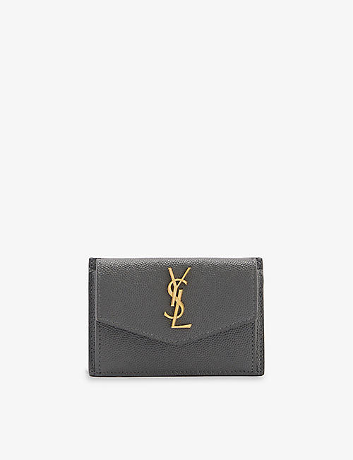 SAINT LAURENT: Monogram leather card holder