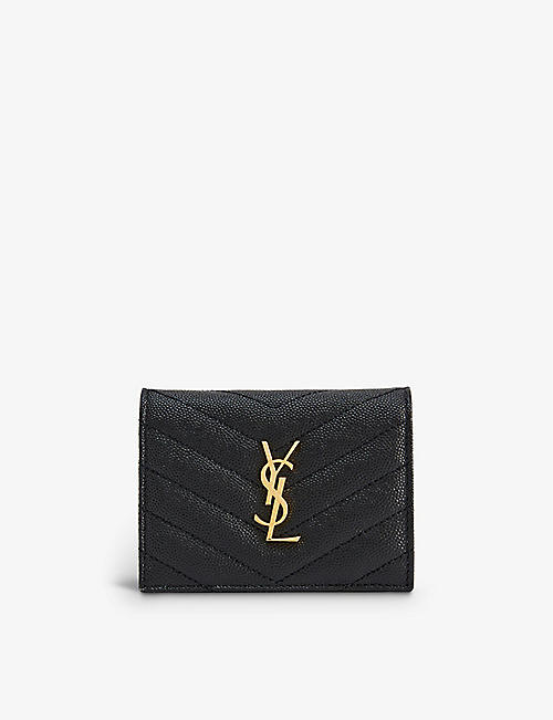 SAINT LAURENT: Cassandra leather wallet