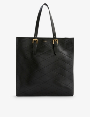 SAINT LAURENT Quilted leather tote bag Selfridges