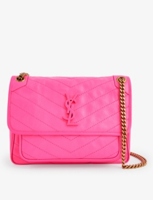 SAINT LAURENT: Mono leather shoulder bag