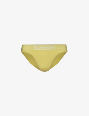 CALVIN KLEIN: Reimagined Heritage logo-print mid-rise stretch-cotton briefs