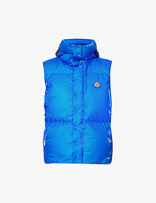 MONCLER: Cardamine brand-patch hooded shell-down gilet