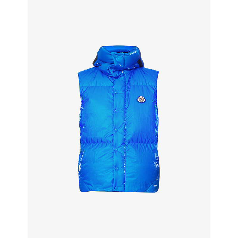 MONCLER CARDAMINE BRAND-PATCH HOODED SHELL-DOWN GILET,64145434