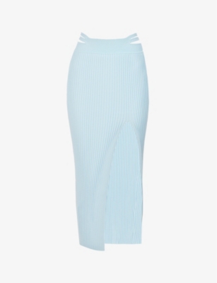 SAN SLOANE: Grant ribbed stretch-rayon maxi skirt