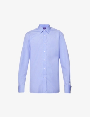 Ralph Lauren Philip Regular-fit Cotton-poplin Shirt In Blue