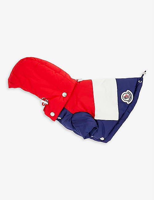 MONCLER: Moncler x Poldo Dog Couture brand-badge shell dog coat