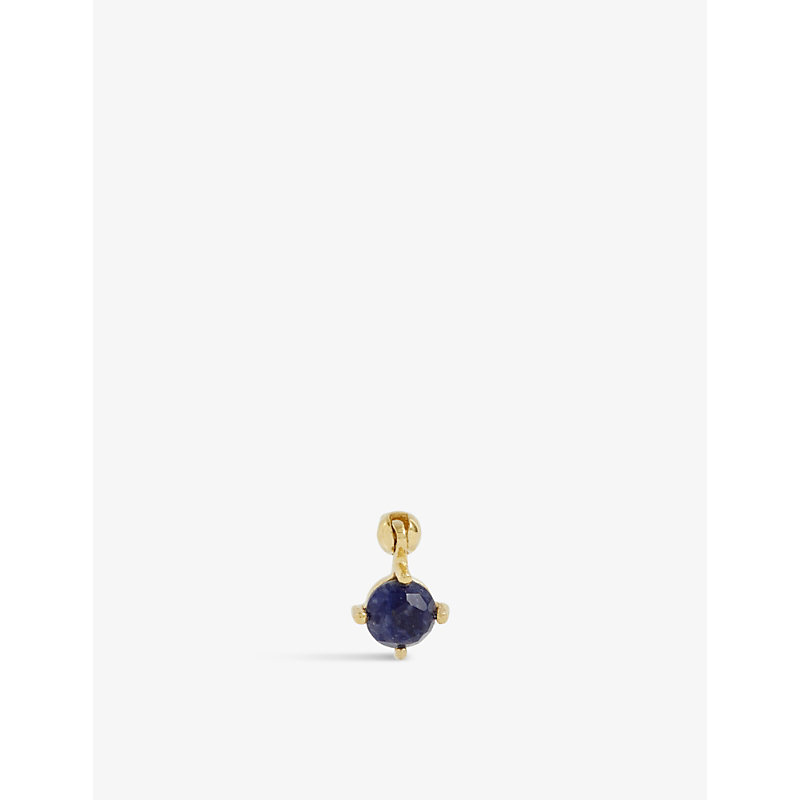 Pd Paola Womens Gold Kimi 18ct Yellow Gold-plated Sterling-silver And Sodalite Stud Earring