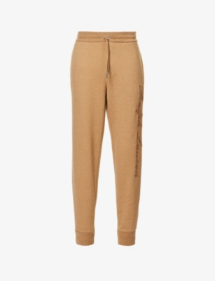 Ralph Lauren Logo-embroidered Track Pants In Classic Camel Melange