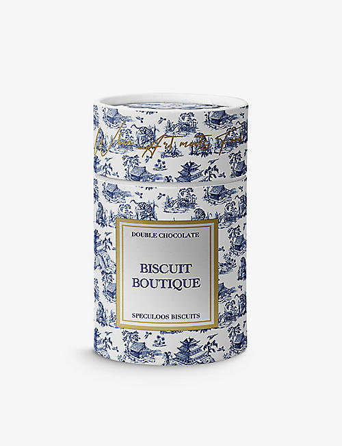 BISCUIT BOUTIQUE: Blue China double-chocolate and speculoos biscuits 162g