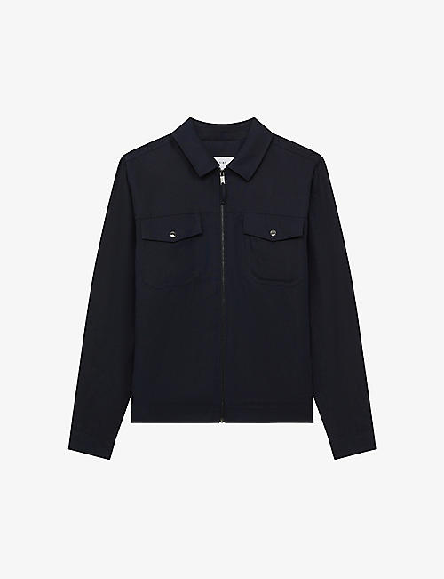 REISS: Carnival zip-through collared woven jacket