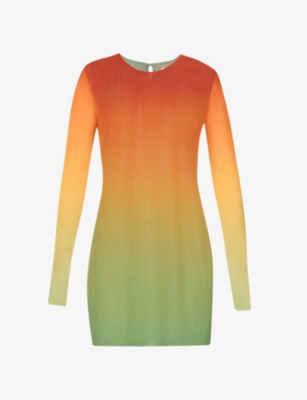 orange midi dresses The Orange V Neck Pleated Button Midi Dress