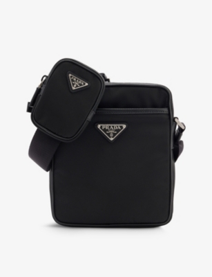 PRADA Brand-plaque mini-pouch shell cross-body bag